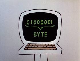 Screenshots from the 1983 Focus Design, Inc. cartoon Software