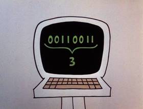 Screenshots from the 1983 Focus Design, Inc. cartoon Software