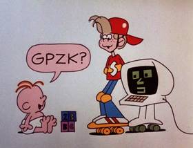 Screenshots from the 1983 Focus Design, Inc. cartoon Software