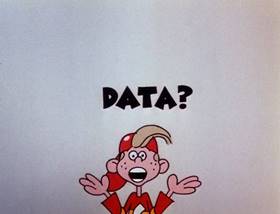 Screenshots from the 1983 Focus Design, Inc. cartoon Software