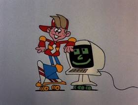 Screenshots from the 1983 Focus Design, Inc. cartoon Software