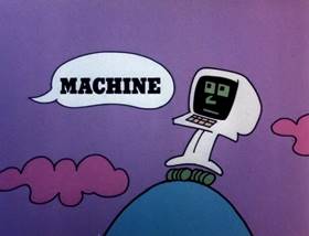 Screenshots from the 1983 Focus Design, Inc. cartoon Software