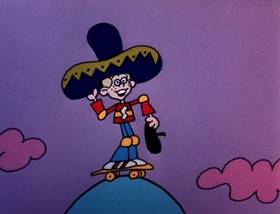 Screenshots from the 1983 Focus Design, Inc. cartoon Software