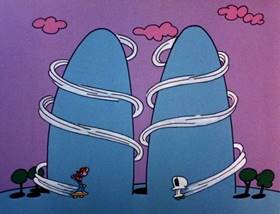 Screenshots from the 1983 Focus Design, Inc. cartoon Software