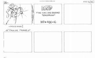 Storyboards from the 1984 Marvel Productions cartoon The Girl Who Dreamed Tomorrow
