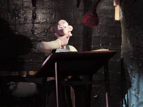 Screenshots from the 1989 Aardman cartoon A Grand Day Out