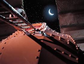 Screenshots from the 1989 Aardman cartoon A Grand Day Out