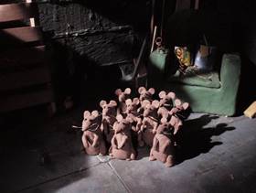 Screenshots from the 1989 Aardman cartoon A Grand Day Out