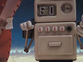 Screenshots from the 1989 Aardman cartoon A Grand Day Out