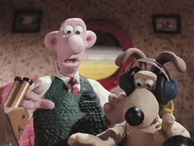 Screenshots from the 1989 Aardman cartoon A Grand Day Out