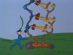 Screenshots from the 1989 Bakshi Animation cartoon The Butter Battle Book