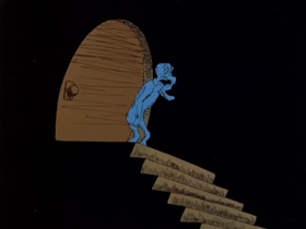Screenshots from the 1989 Bakshi Animation cartoon The Butter Battle Book