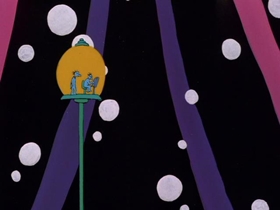 Screenshots from the 1989 Bakshi Animation cartoon The Butter Battle Book