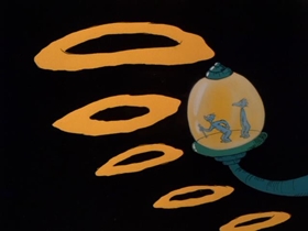 Screenshots from the 1989 Bakshi Animation cartoon The Butter Battle Book