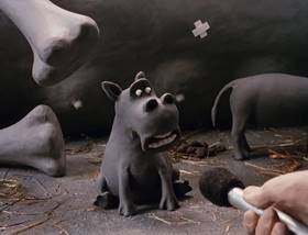 Screenshots from the 1989 Aardman cartoon Creature Comforts