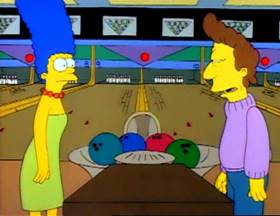 Screenshots from the 1990 Gracie Films cartoon Life on the Fast Lane