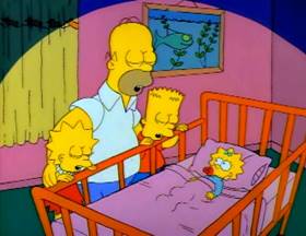 Screenshots from the 1990 Gracie Films cartoon Life on the Fast Lane