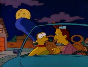 Screenshots from the 1990 Gracie Films cartoon Life on the Fast Lane