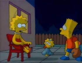 Screenshots from the 1990 Gracie Films cartoon Life on the Fast Lane