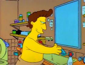 Screenshots from the 1990 Gracie Films cartoon Life on the Fast Lane