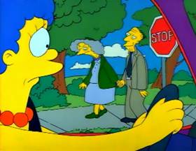 Screenshots from the 1990 Gracie Films cartoon Life on the Fast Lane