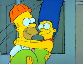 Screenshots from the 1990 Gracie Films cartoon Life on the Fast Lane