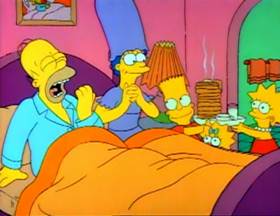 Screenshots from the 1990 Gracie Films cartoon Life on the Fast Lane