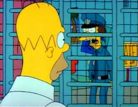 Screenshots from the 1990 Gracie Films cartoon Life on the Fast Lane