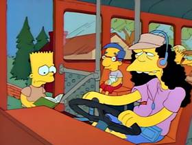 Screenshots from the 1990 Gracie Films cartoon Bart Gets an F