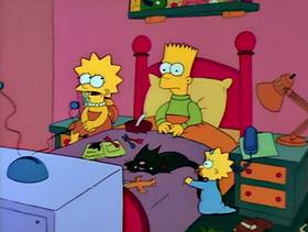 Screenshots from the 1990 Gracie Films cartoon Bart Gets an F