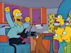 Screenshots from the 1990 Gracie Films cartoon Bart Gets an F