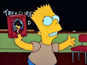 Screenshots from the 1990 Gracie Films cartoon Bart Gets an F