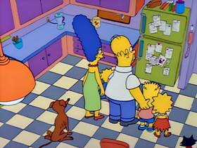 Screenshots from the 1990 Gracie Films cartoon Bart Gets an F