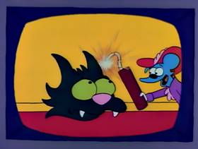 Screenshots from the 1990 Gracie Films cartoon Bart Gets an F