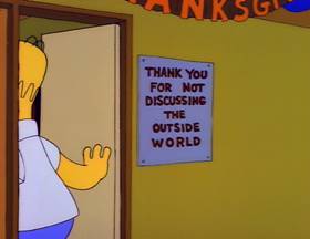 Screenshots from the 1990 Gracie Films cartoon Bart vs. Thanksgiving