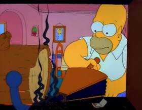 Screenshots from the 1990 Gracie Films cartoon Bart vs. Thanksgiving