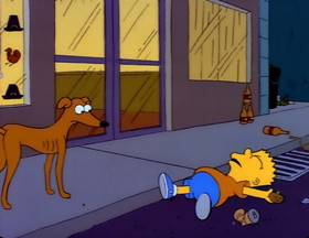 Screenshots from the 1990 Gracie Films cartoon Bart vs. Thanksgiving
