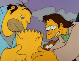 Screenshots from the 1990 Gracie Films cartoon Bart vs. Thanksgiving