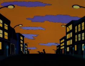 Screenshots from the 1990 Gracie Films cartoon Bart vs. Thanksgiving