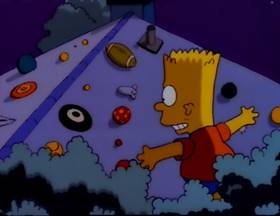 Screenshots from the 1990 Gracie Films cartoon Bart vs. Thanksgiving