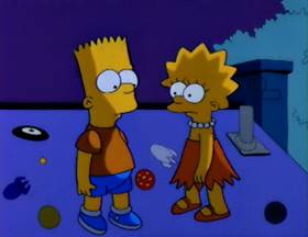 Screenshots from the 1990 Gracie Films cartoon Bart vs. Thanksgiving