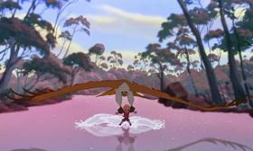 Screenshots from the 1990 Disney cartoon The Rescuers Down Under