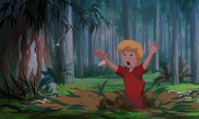 Screenshots from the 1990 Disney cartoon The Rescuers Down Under