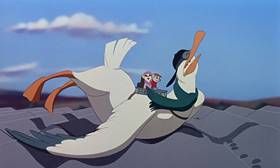 Screenshots from the 1990 Disney cartoon The Rescuers Down Under