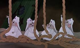 Screenshots from the 1990 Disney cartoon The Rescuers Down Under