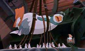 Screenshots from the 1990 Disney cartoon The Rescuers Down Under