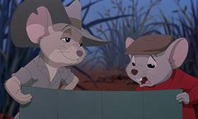 Screenshots from the 1990 Disney cartoon The Rescuers Down Under