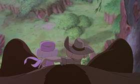 Screenshots from the 1990 Disney cartoon The Rescuers Down Under