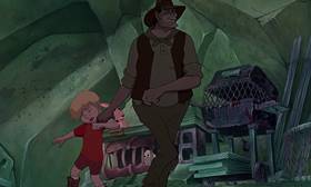 Screenshots from the 1990 Disney cartoon The Rescuers Down Under