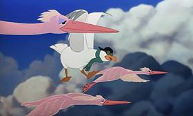 Screenshots from the 1990 Disney cartoon The Rescuers Down Under